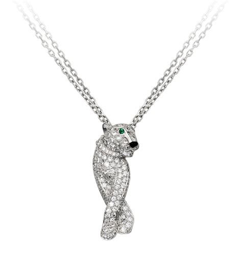 cartier panther necklace white gold|cartier panthere price.